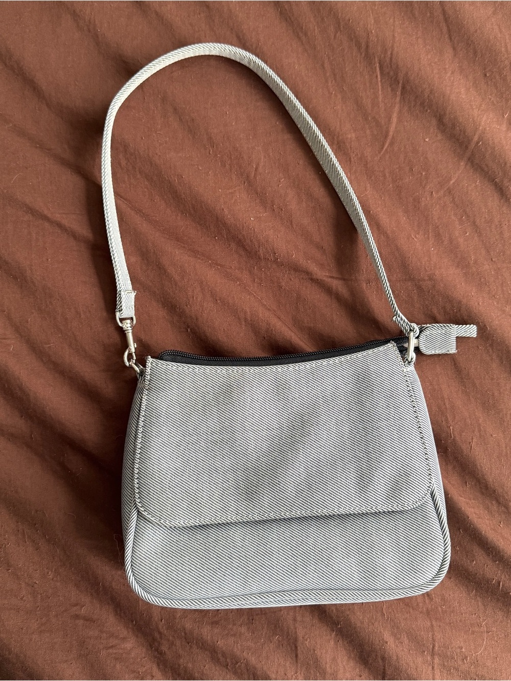 Gray Women's Shoulder Bag - Minimalist Everyday Purse